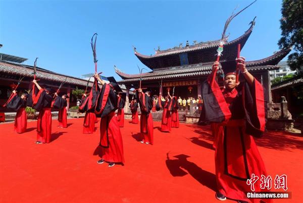 福建近800年古建文廟舉行祭孔大典